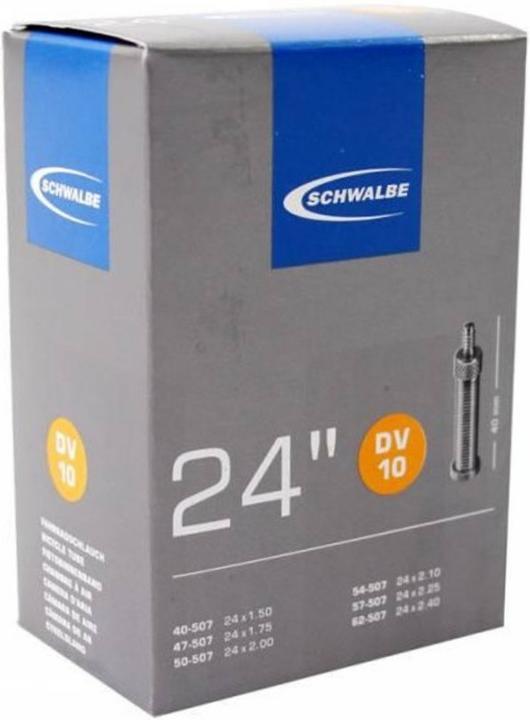 Actual product image Schwalbe 10421611 bicycle inner tube Dunlop valve 24" 40 - (Dunlop (DV), 24", 40 mm)