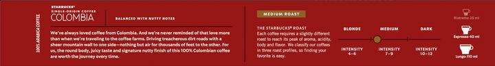 Image du produit Starbucks Colombia by Nespresso Medium Roasts (10 x Port.)