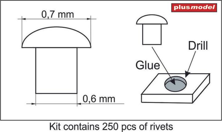 Immagine prodotto Plus Model Rivetti da 0,7 mm