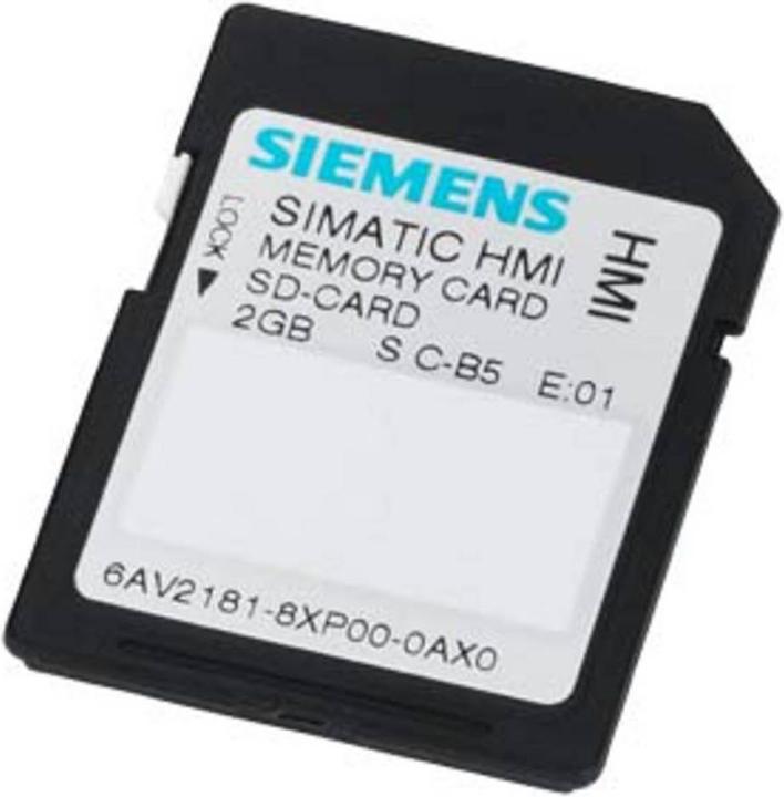 Actual product image Siemens SD card 6AV2181-8XP00-0AX0 2 GB - Secure Digital (SD) (2 GB, SD)