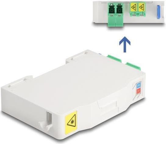 Actual product image Delock Fibre optic junction box for top-hat rail with splice holder (Splice box)