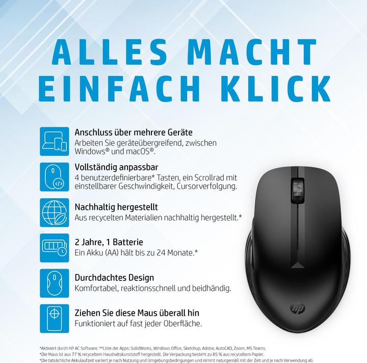 Produktbild HP 435 Wireless Maus Multi-Device (Kabellos)