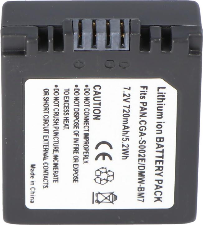 Actual product image AccuCell Akku Panasonic CGA-S002, CGR-S002, DMW-BM7 (Camera battery)