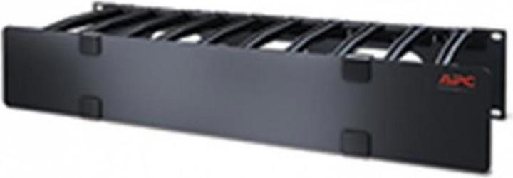 APC 2U Horizontal Cable Manager Deep, Single Sided with Cover, hole in backplate