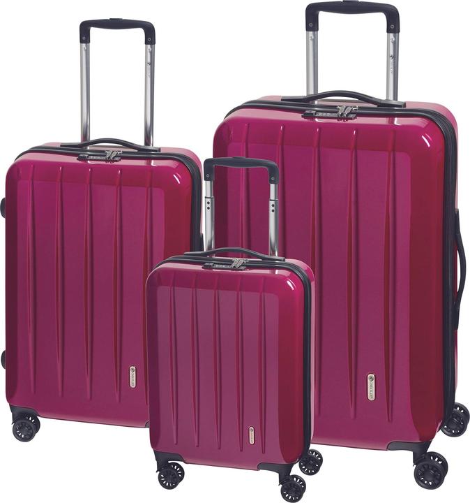 Actual product image Check.In London 2.0 - 3 piece suitcase set berry (211 l, L (90 - 115l))