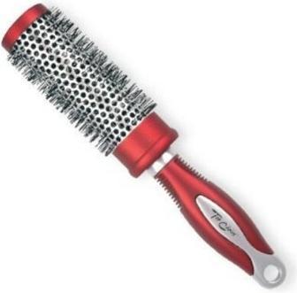 TOP Exclusive Hair Brush Size M Round Silver/Burgundy