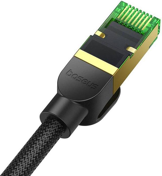 Actual product image Baseus Braided network cable cat.8 Ethernet RJ45, 40Gbps, 0,5m (black) (CAT8.1, 0.50 m)