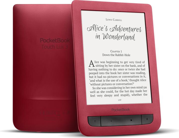 Image du produit PocketBook Touch Lux 3 (6", 8 Go, Rouge rubis)