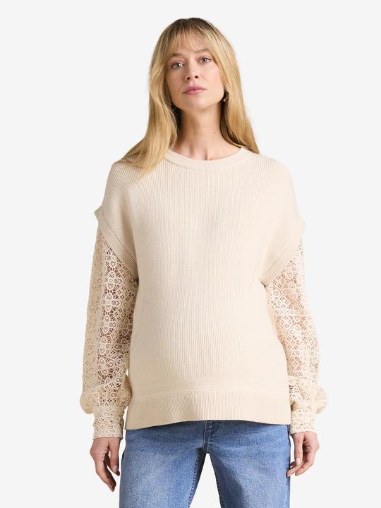 Produktbild Envie de Fraise Umstandspullover mit Ärmeln aus Spitze, Recycling-Polyester (W36/L38)