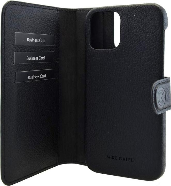 Produktbild Mike Galeli Echtleder-Bookcover 2in1 Joss black (Apple iPhone 12, Apple iPhone 12 Pro)