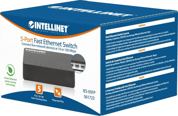 Immagine prodotto Intellinet Switch Fast Ethernet a 5 porte (5 Porti)