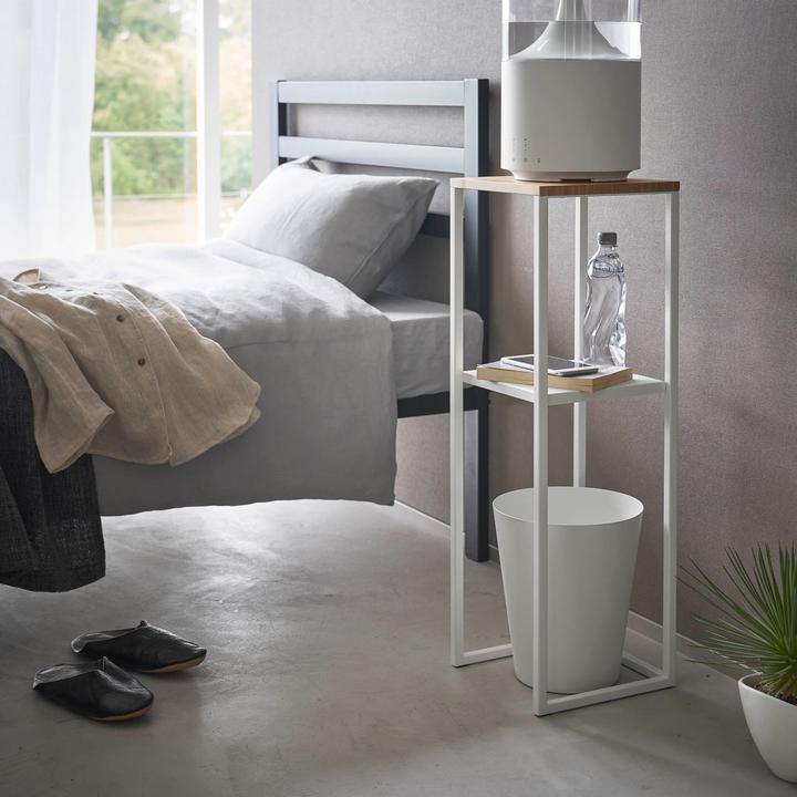 Image du produit Yamazaki Étagère à 2 niveaux avec plateau en bois TOWER