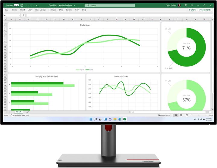 Lenovo ThinkVision P27q-30 (2560 x 1440 Pixel, 27")