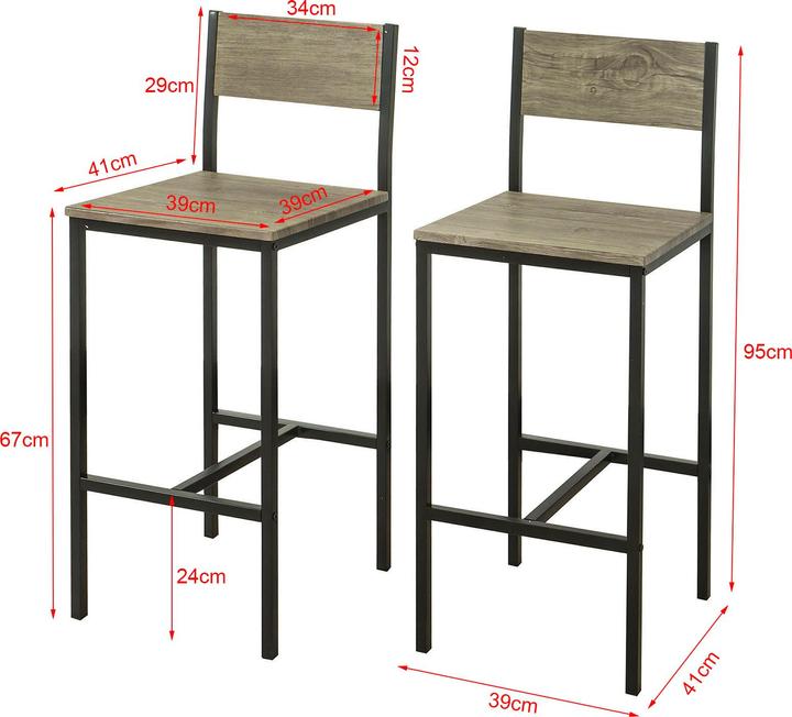 Produktbild SoBuy Barstühle 2er set