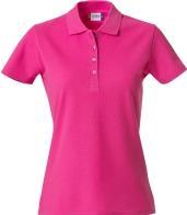 Clique Damen Poloshirt Basic 028231, Baumwolle, kirsche, Grösse XL (XL)