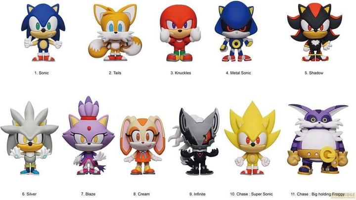Monogram Int. Sonic - The Hedgehog 3D PVC-Taschenanhänger Series 2 Display (24)