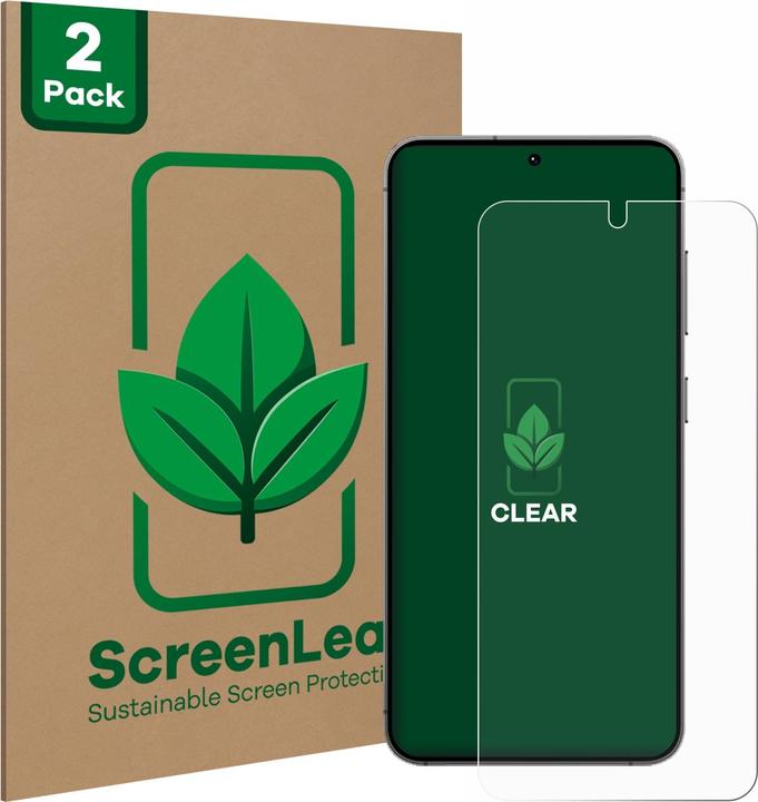 Produktbild ScreenLeaf Schutzfolie nachhaltiger Displayschutz Displayschutzfolie Folie Klar Transparent (2 Stück, Samsung Galaxy S24+)