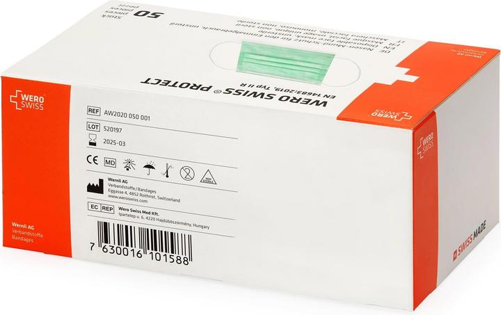 Immagine prodotto Wero Swiss Igienemaske proteggere (Tipo IIR, 50 x)