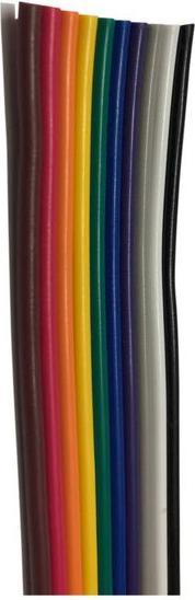 Actual product image RND Electronics Ribbon cable, PVC 10x 0.25mm² Not shielded 30m