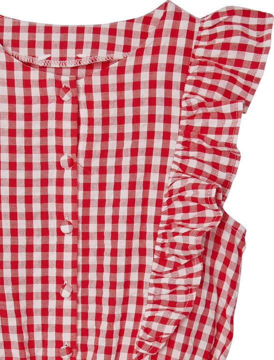 Produktbild Vertbaudet Karierter Mädchen Jumpsuit mit Volants (110)