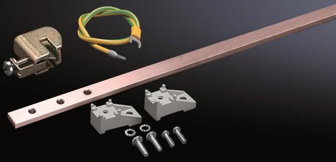 Produktbild Rittal Erdungsschiene vertikal DK DK 7543.000 Kupfer Passend für Höhe: 1200 mm (7543.000)