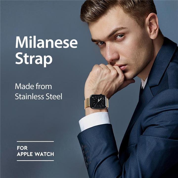 Image du produit Dux Ducis Milanese Pro Bracelet Apple Watch 42/44/45/49MM - Or (45 mm, 44 mm, 42 mm, 49 mm, Acier inoxydable)