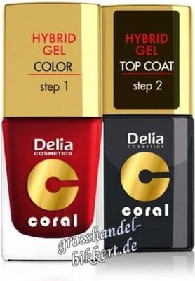Delia Cosmetics Coral Nail Enamel Hybrid Gel (01 11)