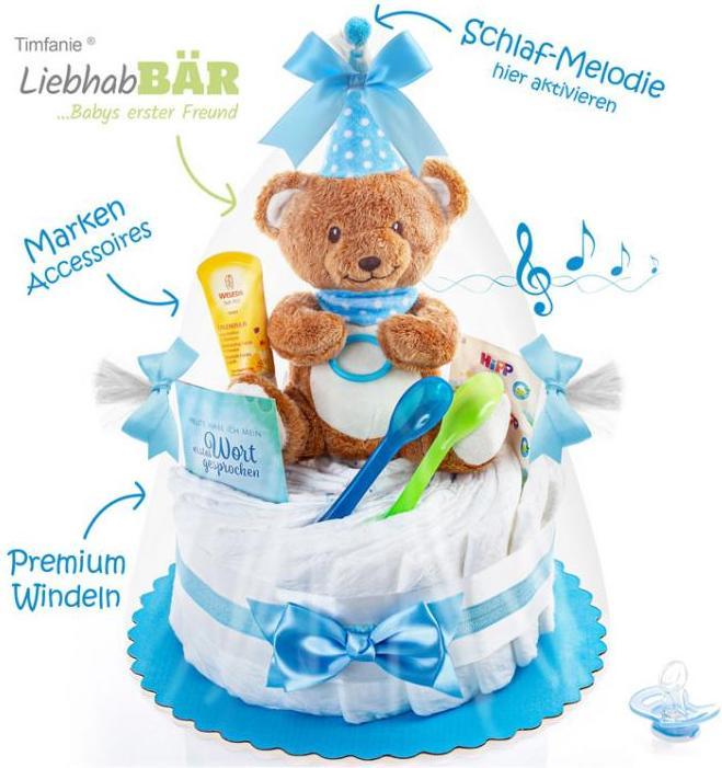 Actual product image Timfanie Nappy Cake with Music Box