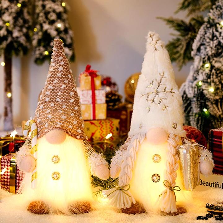Produktbild Alopini Weihnachtsdekoration 2 Stück Weihnachtselfe mit Licht