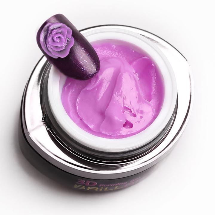 Immagine prodotto BrillBird Gel formatore 3D viola chiaro 3ml (Porpora Chiaro, Smalto per unghie effetto gel)