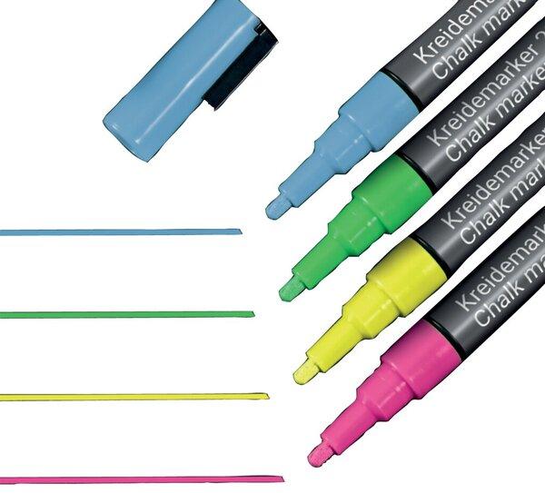 Actual product image Sigel Artverum chalk marker 20 Round (1-2 mm) (Blue, Yellow, Pink, Green, 2 mm, 4 x)