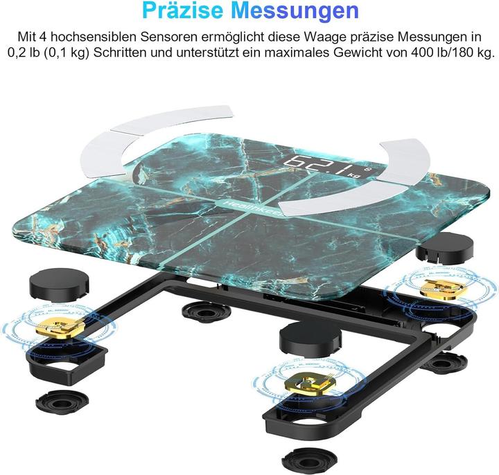 Actual product image Healthkeep Digitale Körperfettwaage mit App & Bluetooth-Funktion (180 kg)