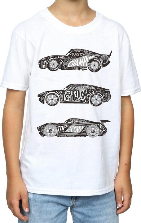 Immagine prodotto Disney Cars Text Racers Maglietta Ragazzi (140, 146)