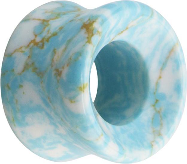 Produktbild Star Piercing Flared Tunnel aus Türkis Stein (ohne Messing, Mineralisch)