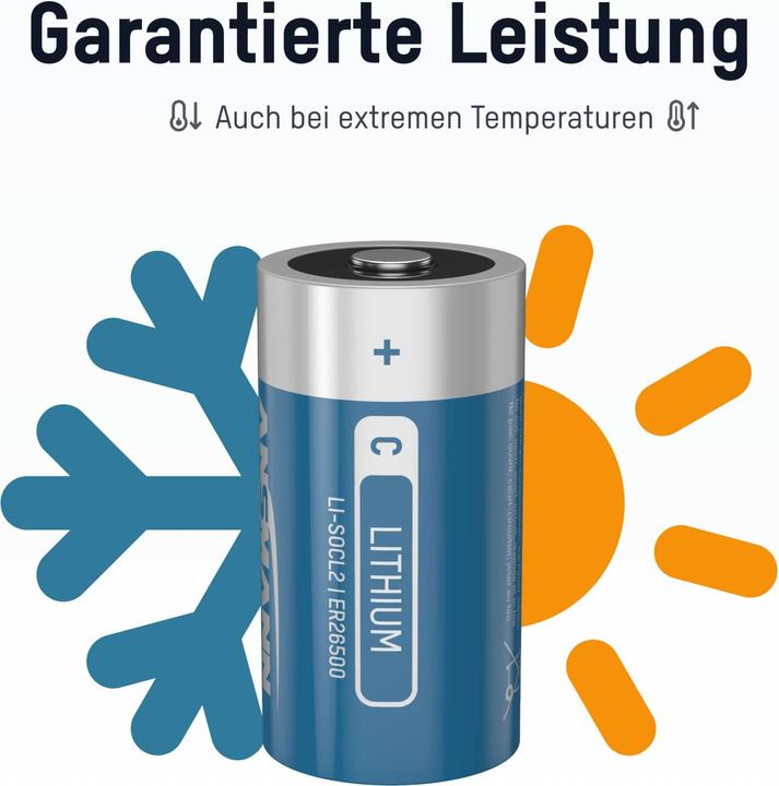 Produktbild Ansmann Batterie C ER26500 3.6V Lithium-Thionylchlorid (1 Stk., C)