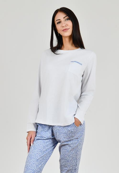 Produktbild Maxte Klassisches langärmeliges Pyjama-Set aus Baumwolle (L)