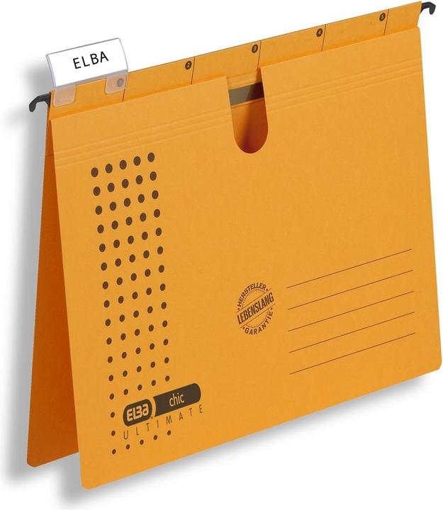 Elba Dossier suspendu chic ULTIMATE, DIN A4, jaune (A4, 50 x)
