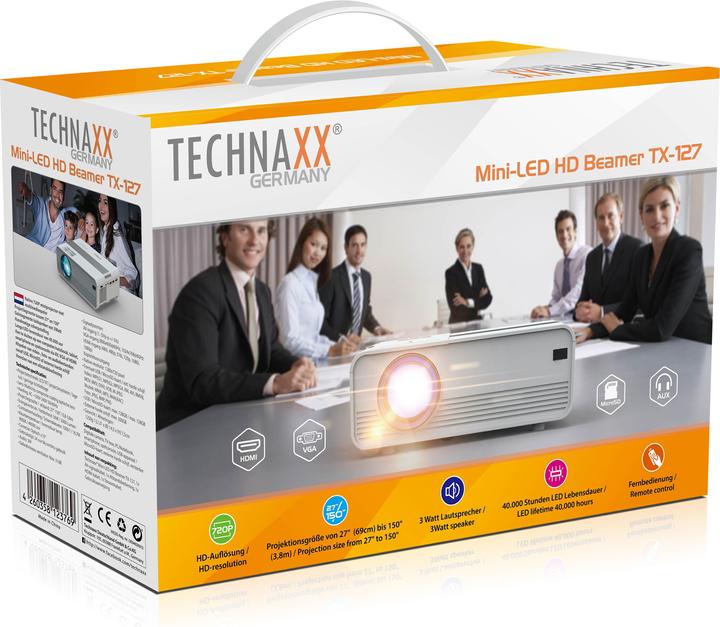 Actual product image Technaxx TX-127 (HD, 2000 lm, 1.4:1)