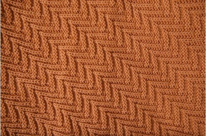 Produktbild Esmée Decke aus Baumwolle 170 x 130 cm, Orange (170 x 130 cm)