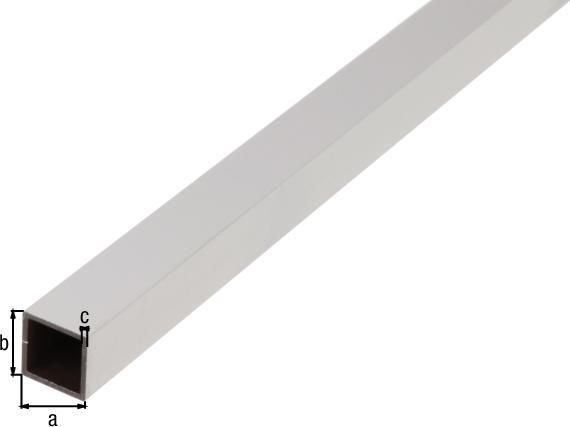Produktbild Alberts BA Profil Vierkant Alu weiss beschichtet 2600 x 30 x 30 x 2 mm