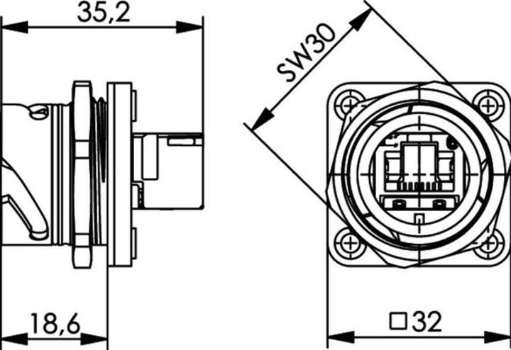 Actual product image Telegärtner RJ45 connector STX V1 connector set plastic variant 1 (RJ45, RJ45 (1x))
