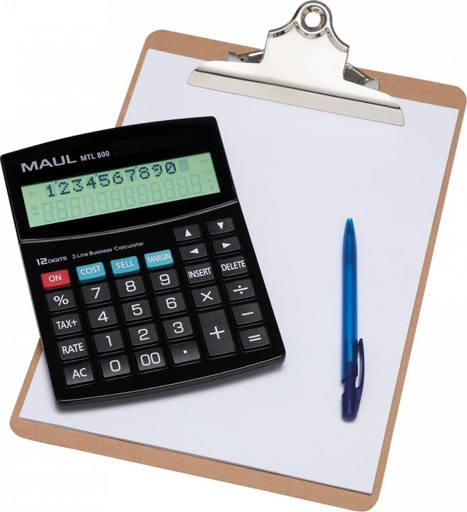 Produktbild Maul Taschenrechner MTL800 Schwarz (Solarzellen)