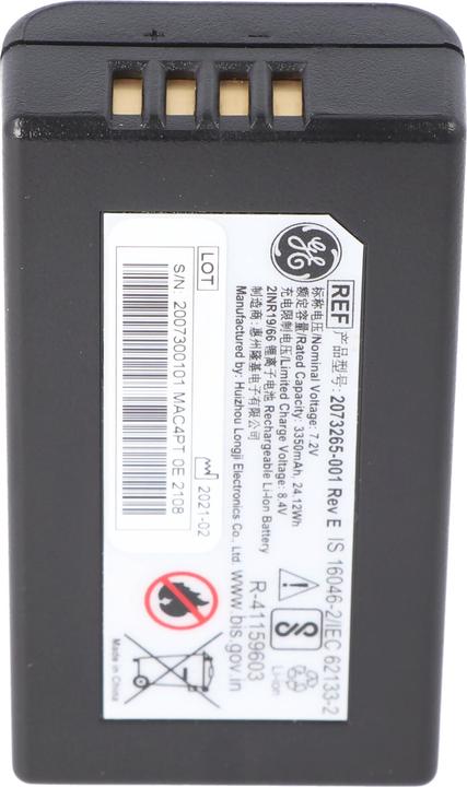 Actual product image Boso Original Li Ion Akku GE Healthcare EKG Mac 400 Mac 600 - Typ 2030912-001 (1 pcs., 2200 mAh)