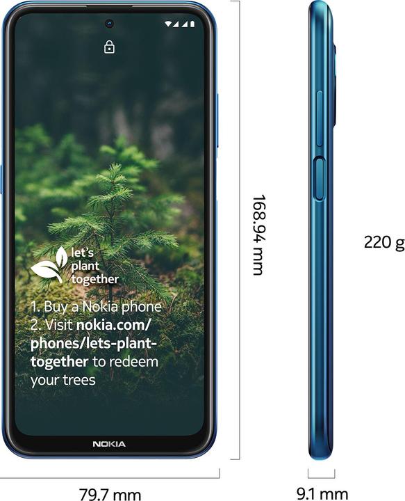 Produktbild Nokia X20 (6GB) (128 GB, nordic blue, 6.67", Hybrid Dual SIM, 64 Mpx, 5G)