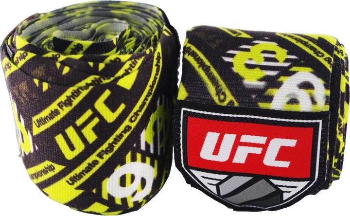 Actual product image UFC Pattered Hand Wrap, BK/YL