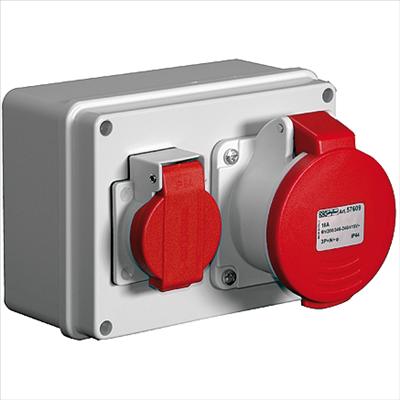 EB Troller Kombi-Box CEE16/T25 verdrahtet (CEE 16/5)