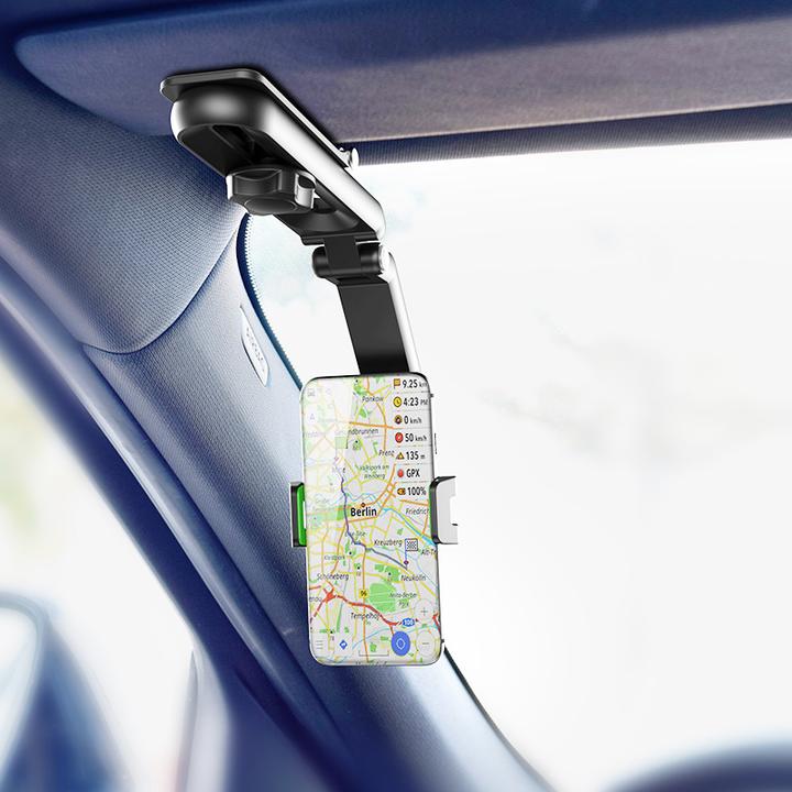 Actual product image PhoneLook Support universel pour smartphone bras flexible réglable pour voiture pare-soleil