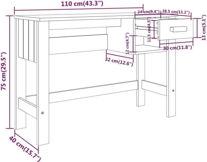 Produktbild VidaXL Patia (110 x 40 x 75 cm)