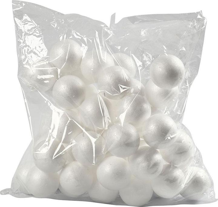Immagine prodotto Creativ Company Palline di polistirolo da 6 cm, bianche, 50 pezzi