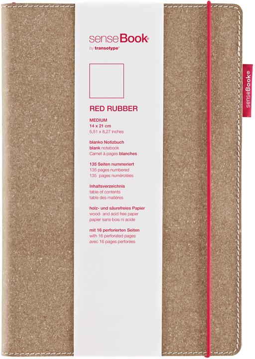 Produktbild Transotype senseBook RED RUBBER (A5, Kariert, Harter Einband)